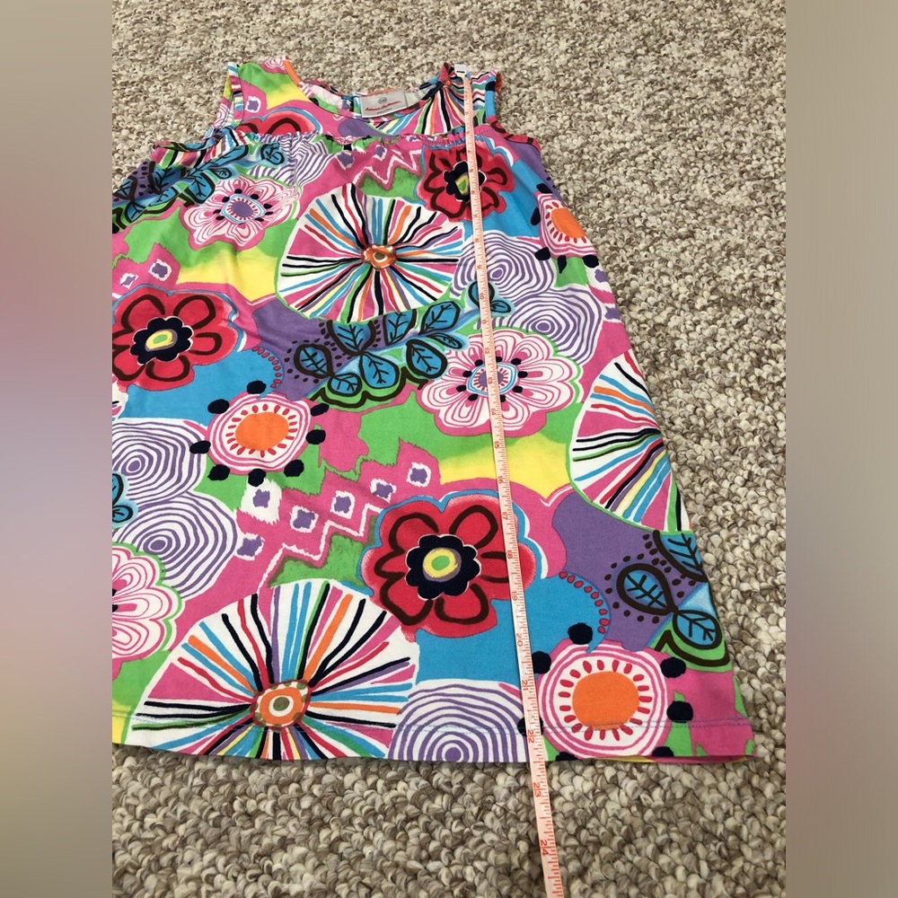 Hanna Andersson Girls 6-7 (120cm) Vibrant Multi-Colored Sleeveless Shift Dress - Picture 10 of 12